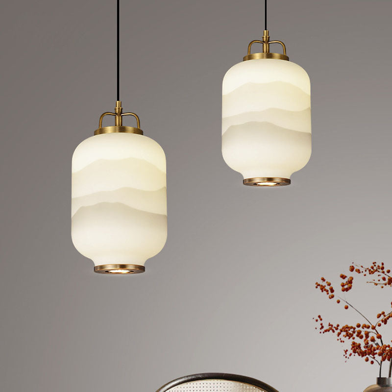 Frosted Glass Pendant Light For Contemporary Ceiling Lamp OpalDwell