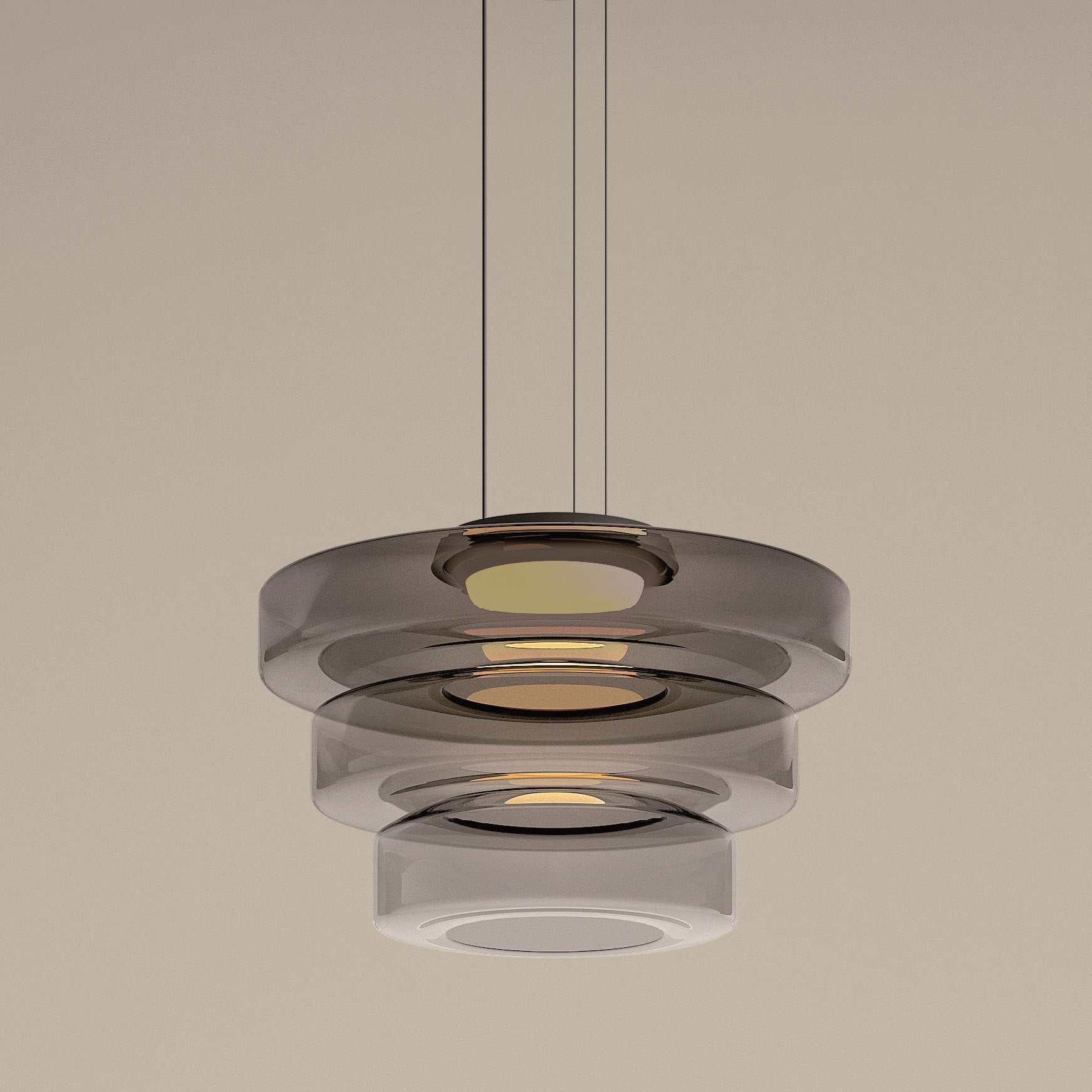Asteron Glass Pendant Light in Bauhaus Style Ceiling Lamp OpalDwell