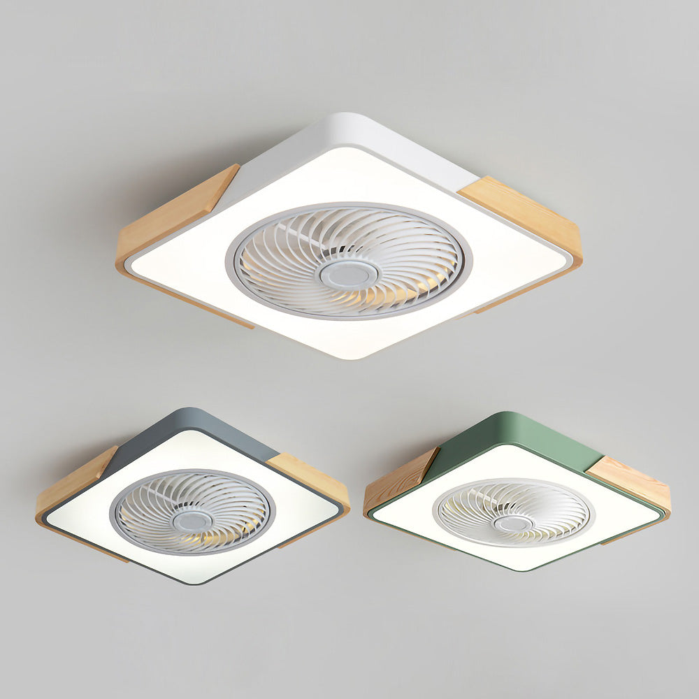 Boreal Timber Ceiling Fan with Energy-Saving LED Light and Wooden Blades - OpalDwell