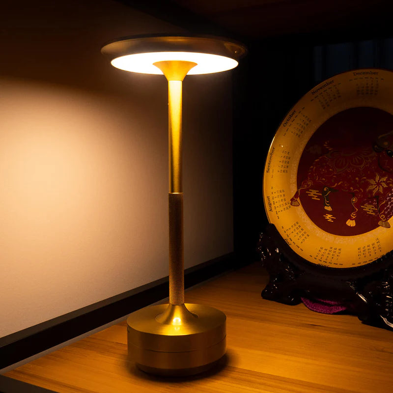 Rechargeable Cordless LED Table Lamp With Touch Dimmer And Modern Metal Design - OpalDwell