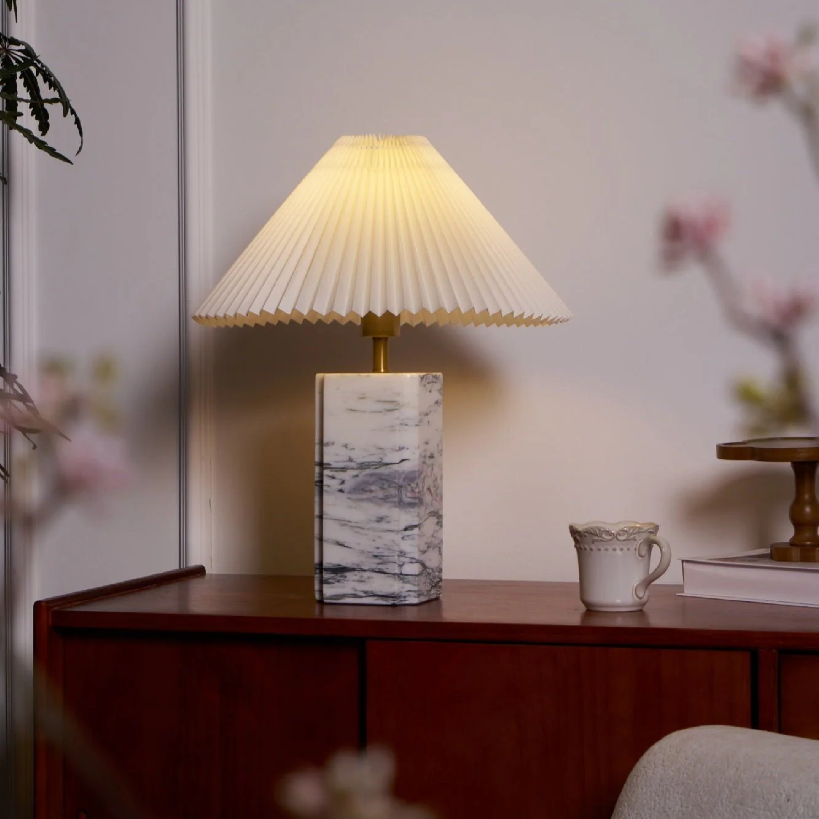 Luxury Marble Table Lamp For Modern Minimalist Home Lighting - OpalDwell
