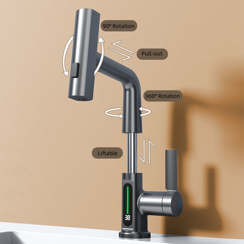 Vellaro Single Hole Brass Faucet for Hot and Cold Water | OpalDwell OpalDwell