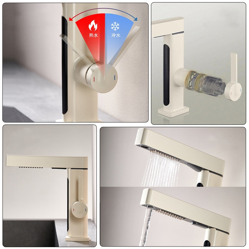 Alyra Single-Hole Pull-Out Faucet With Temperature Readout | OpalDwell OpalDwell