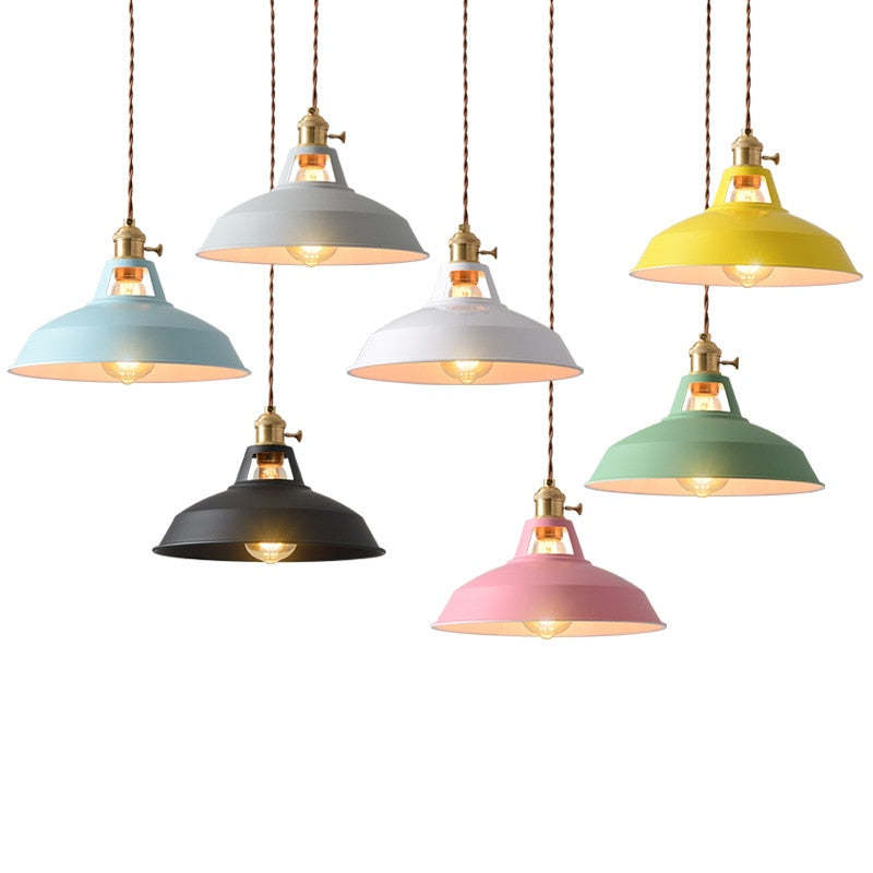 Lyrae Morandi-Style Colorful Metal Pendant Light Glow - OpalDwell