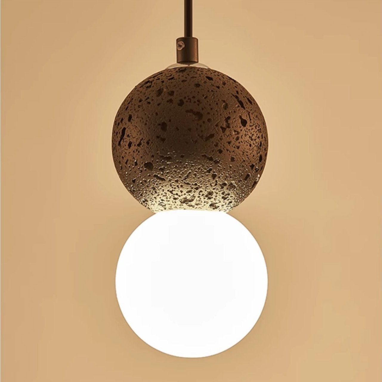 AureliaHalo Glass LED Pendant Light with Modern Glow - OpalDwell