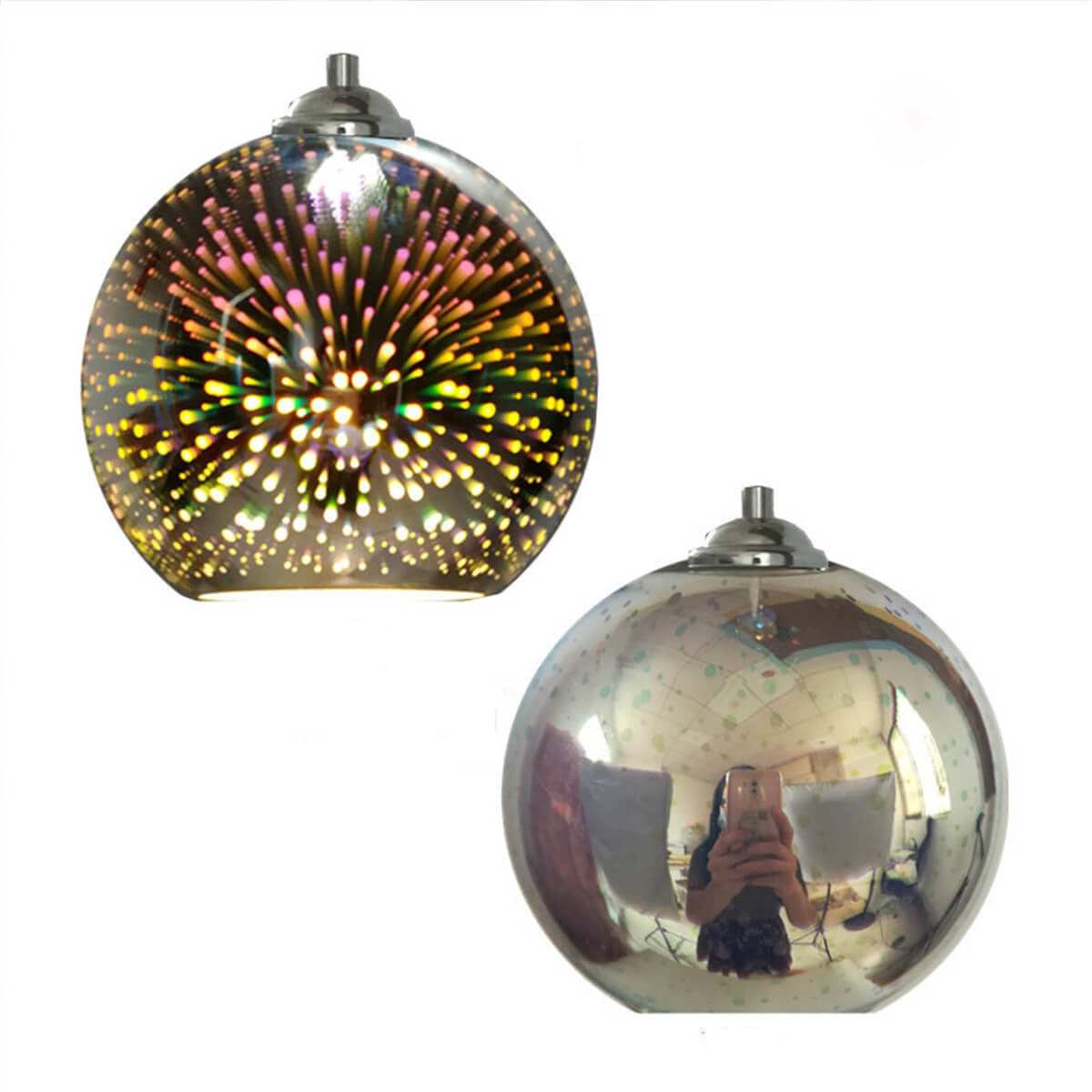 Prismora 3D Glass Dome Pendant Light - Colorful Modern - OpalDwell