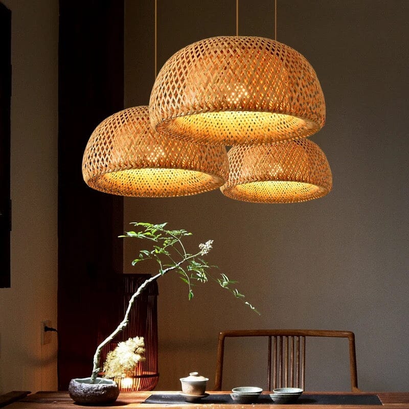 KoruBend Bamboo Pendant Light | Modern Rustic Kitchen - OpalDwell