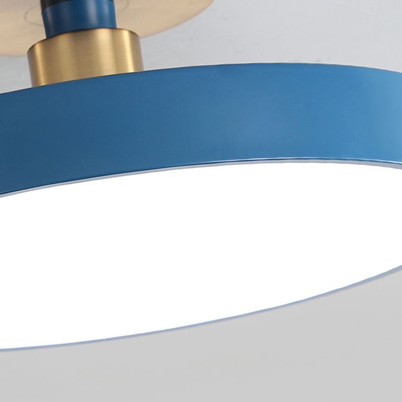 Vesper Flush Mount Ceiling Light Slim Round Fixture - OpalDwell