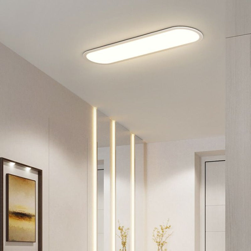 NovaOval Slim Oval Ceiling Light for Living Rooms and Homes OpalDwell