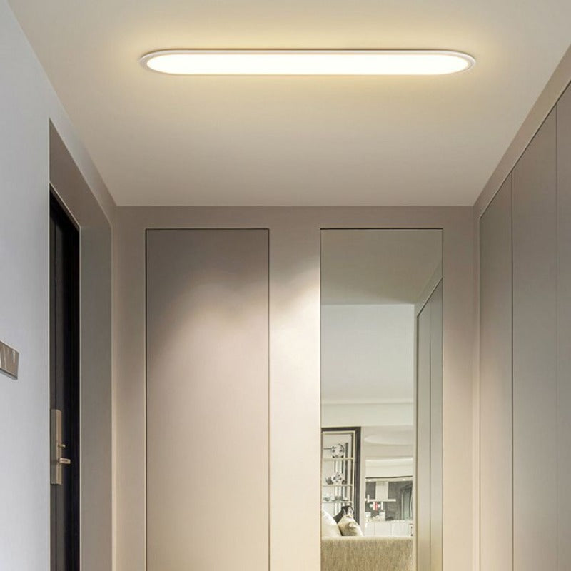 NovaOval Slim Oval Ceiling Light for Living Rooms and Homes OpalDwell