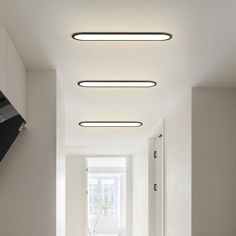NovaOval Slim Oval Ceiling Light for Living Rooms and Homes OpalDwell