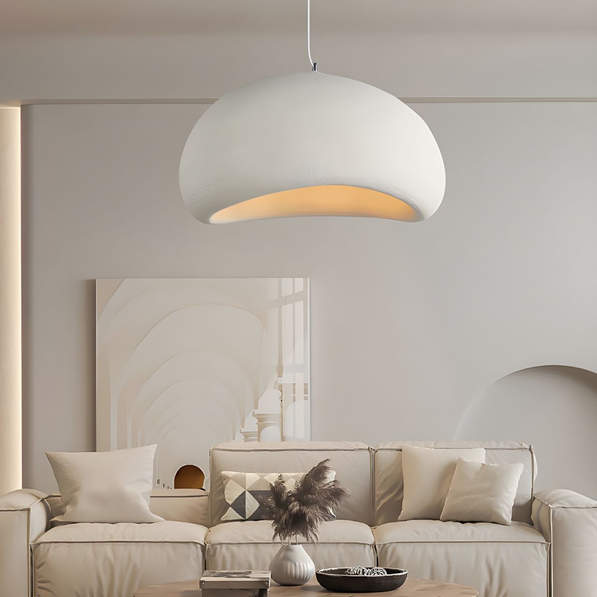 NimbleGlow Wabi Sabi LED Adjustable Pendant Light Fixture OpalDwell