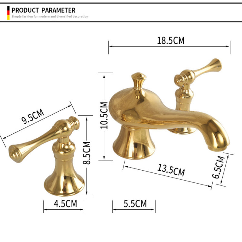 Haverly Antique Three-Hole Widespread Bathroom Faucet | OpalDwell OpalDwell