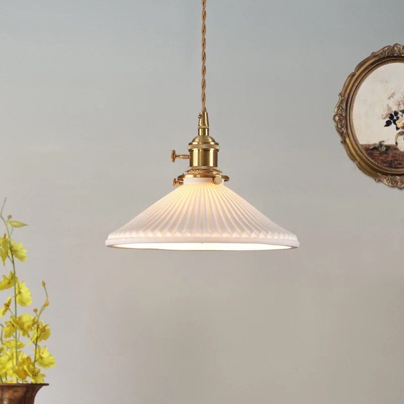 Liora | White Ceramic Pendant Lights - OpalDwell