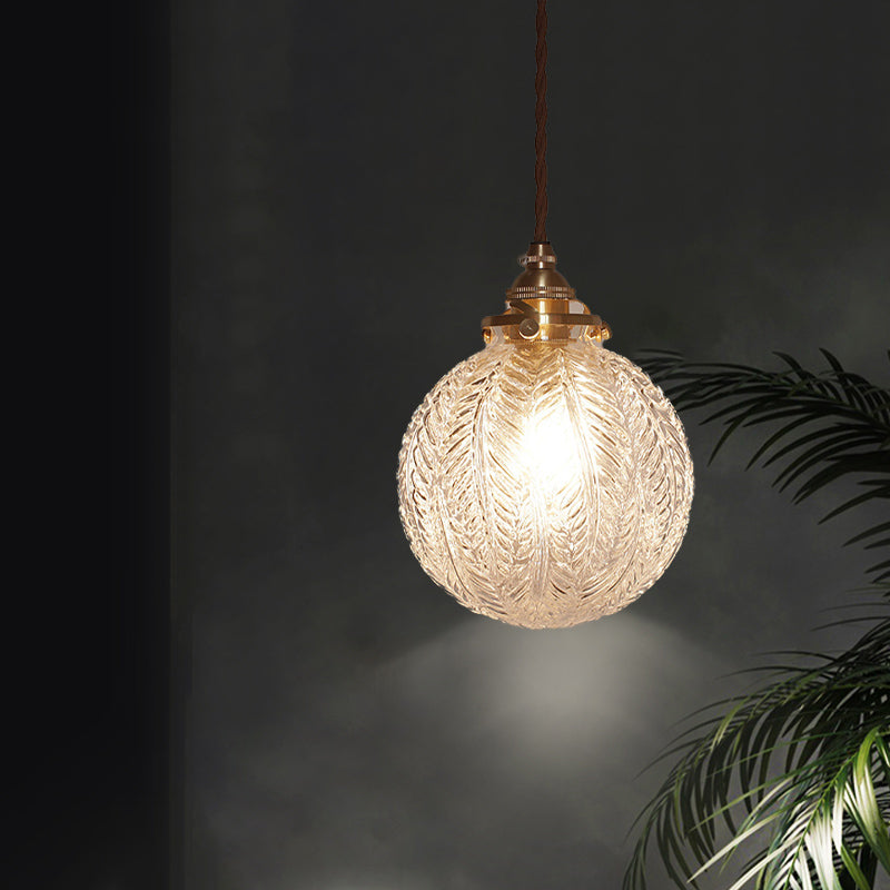 Veridia Heritage Colonial Pendant Lamp With Globe Shade - OpalDwell