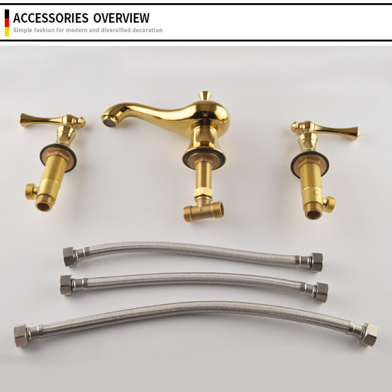 Haverly Antique Three-Hole Widespread Bathroom Faucet | OpalDwell OpalDwell