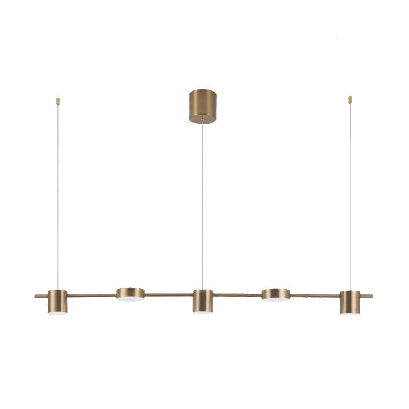 Lyria Drum Pendant Light, Black Gold Finish, 3-5 Lights OpalDwell