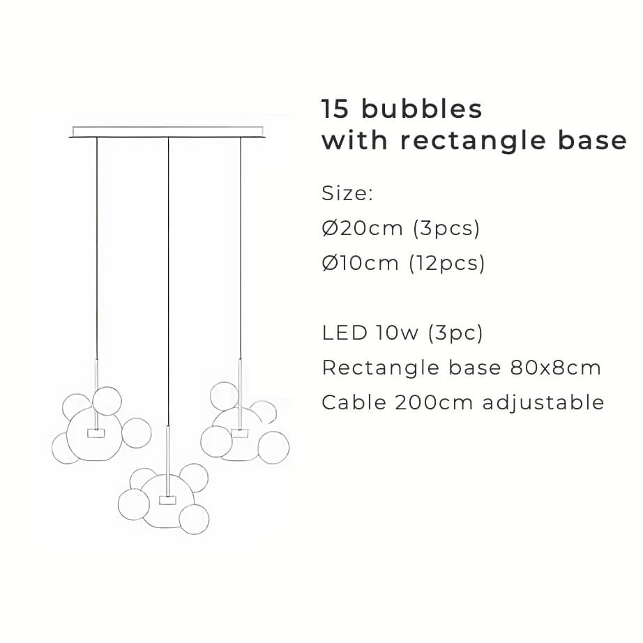 Nordic Snowball Glass Chandelier With Matte Or Clear Orbs - OpalDwell