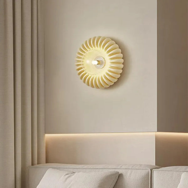 Lyria Resin Wall Lamp Modern Ambient Lighting Soft Glow - OpalDwell