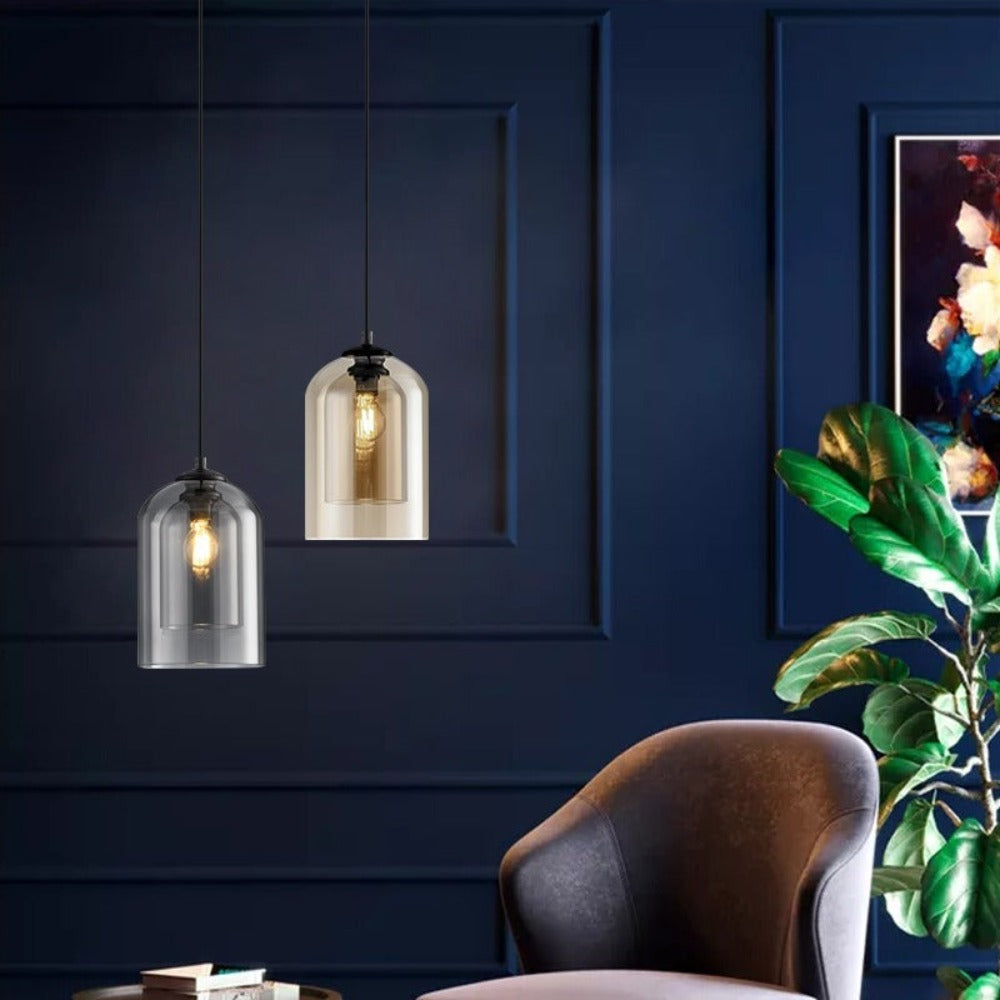 AeroLumen Glass Pendant Light Minimalist Hanging Lamp - OpalDwell