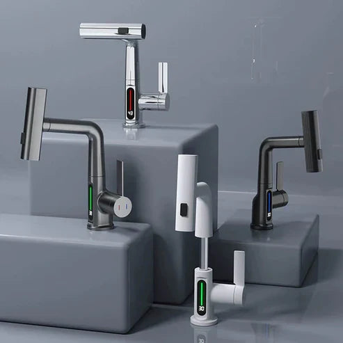 Aqualine FluxPull Pull Out Faucet With 60 cm Extendable Hose And 360 Swivel OpalDwell