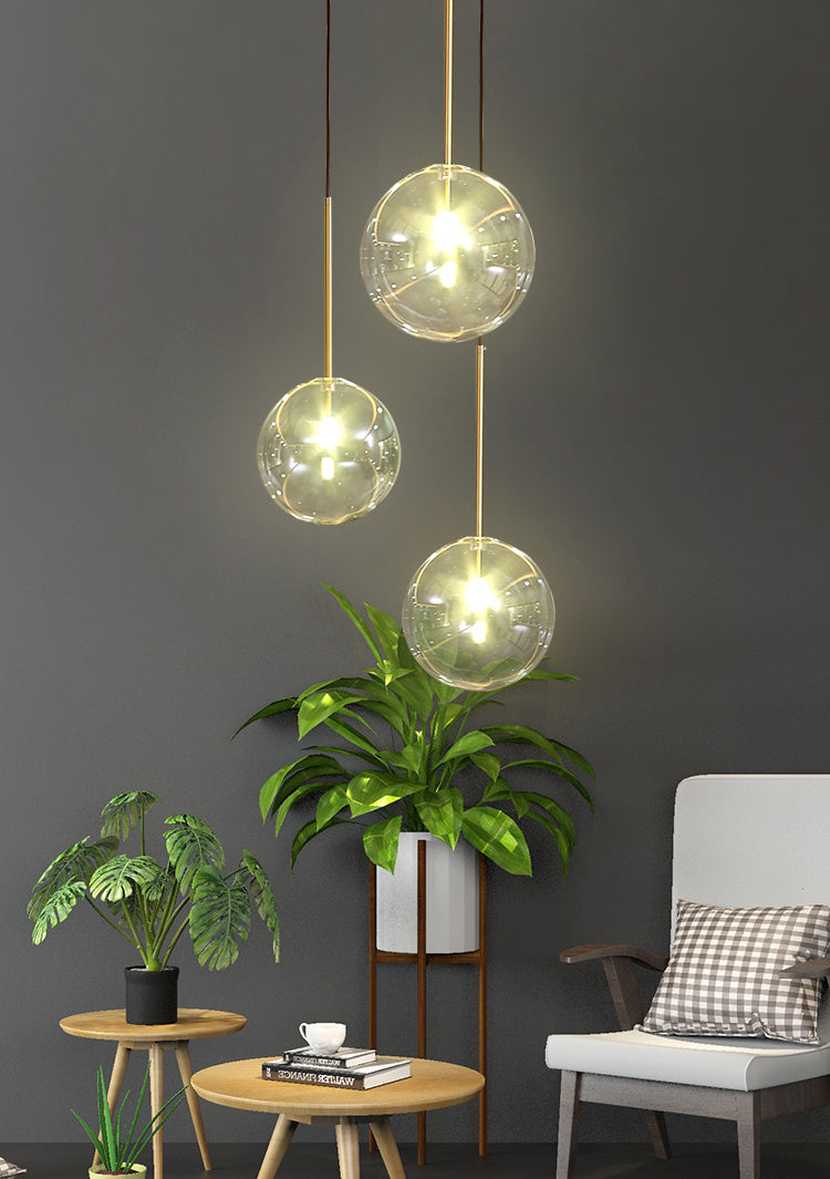 Aurelia Sphere Glass Pendant Light Medieval Inspired - OpalDwell