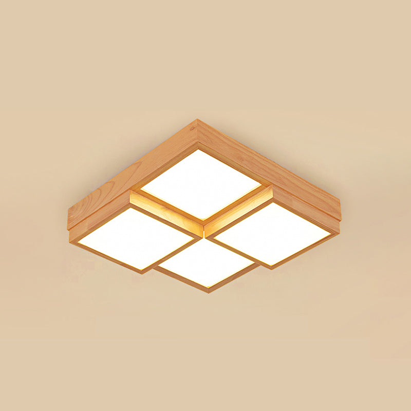 TimberLume Wood Ceiling Lamp - Elegant Multi-Light Fixture - OpalDwell