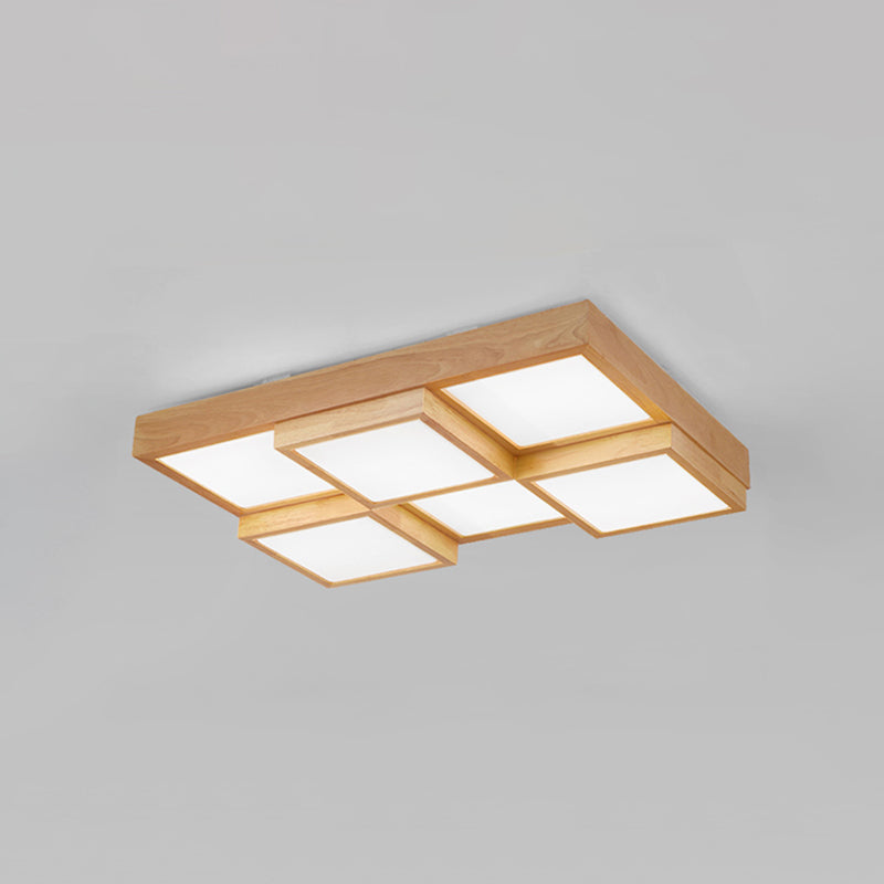 TimberLume Wood Ceiling Lamp - Elegant Multi-Light Fixture - OpalDwell