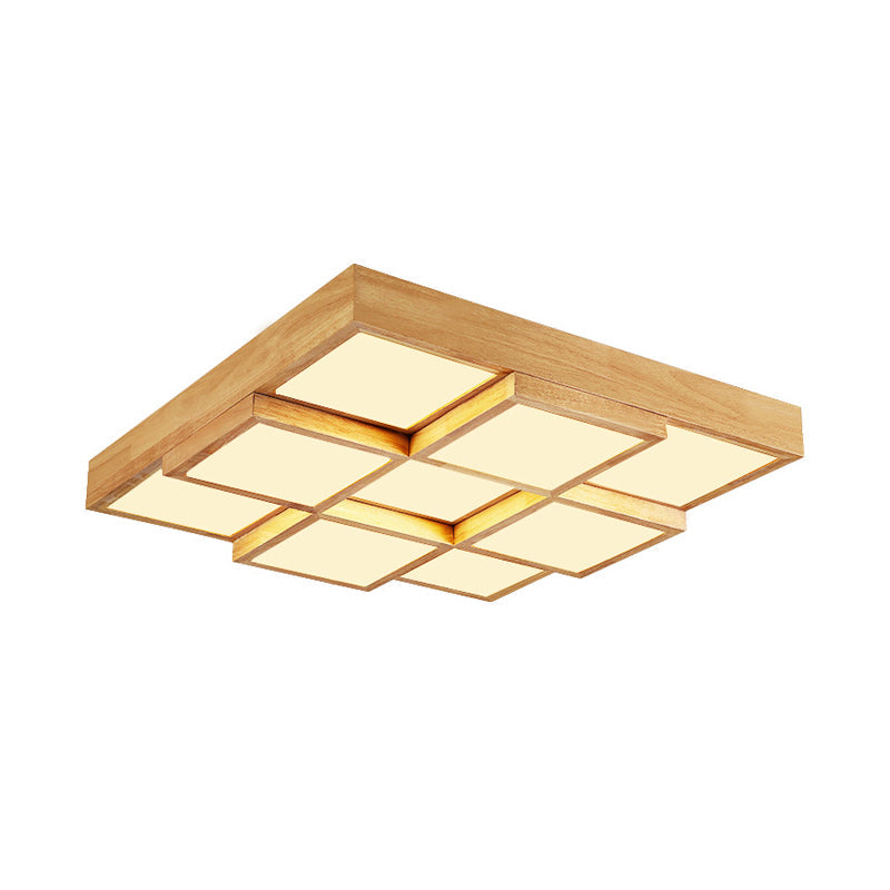 TimberLume Wood Ceiling Lamp - Elegant Multi-Light Fixture - OpalDwell