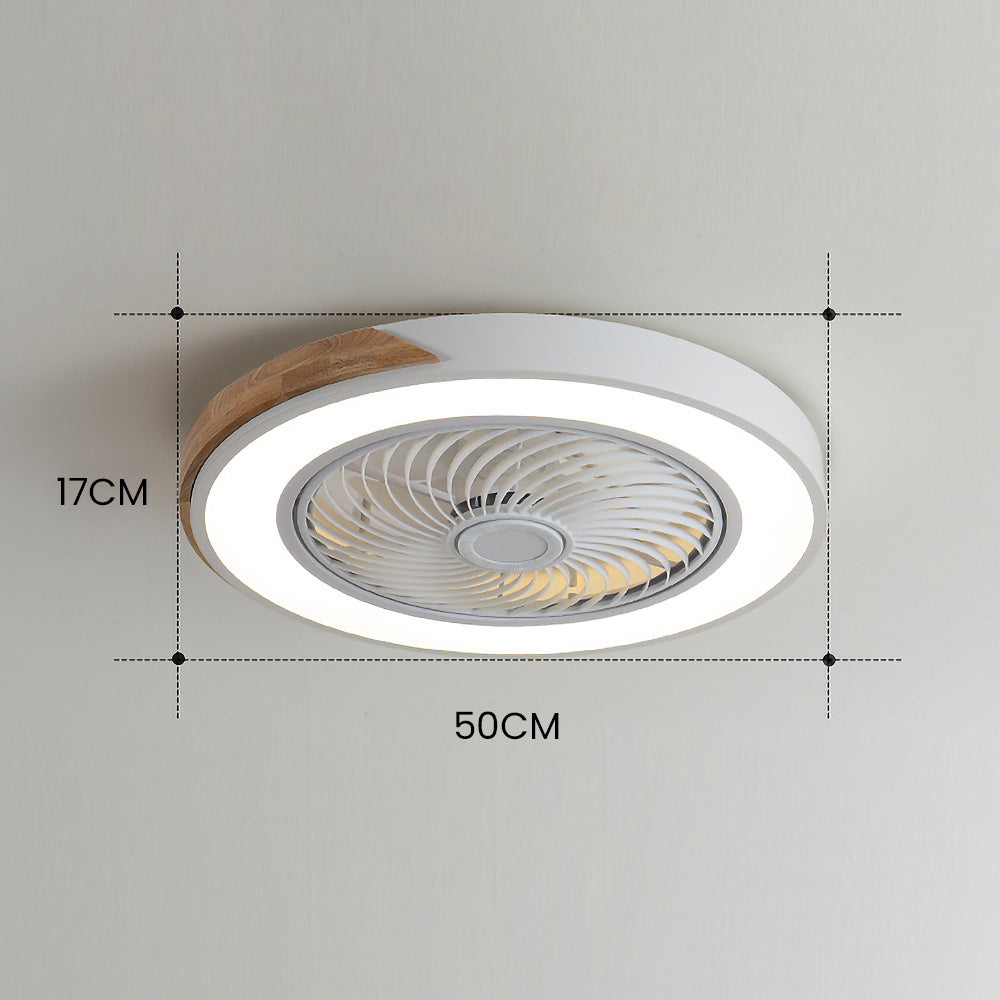 Boreal Timber Ceiling Fan with Energy-Saving LED Light and Wooden Blades - OpalDwell