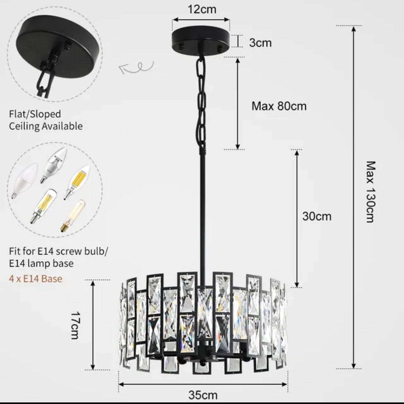 Nova Crystal Pendant Light in Stainless Steel with K9 Crystals and LED - OpalDwell