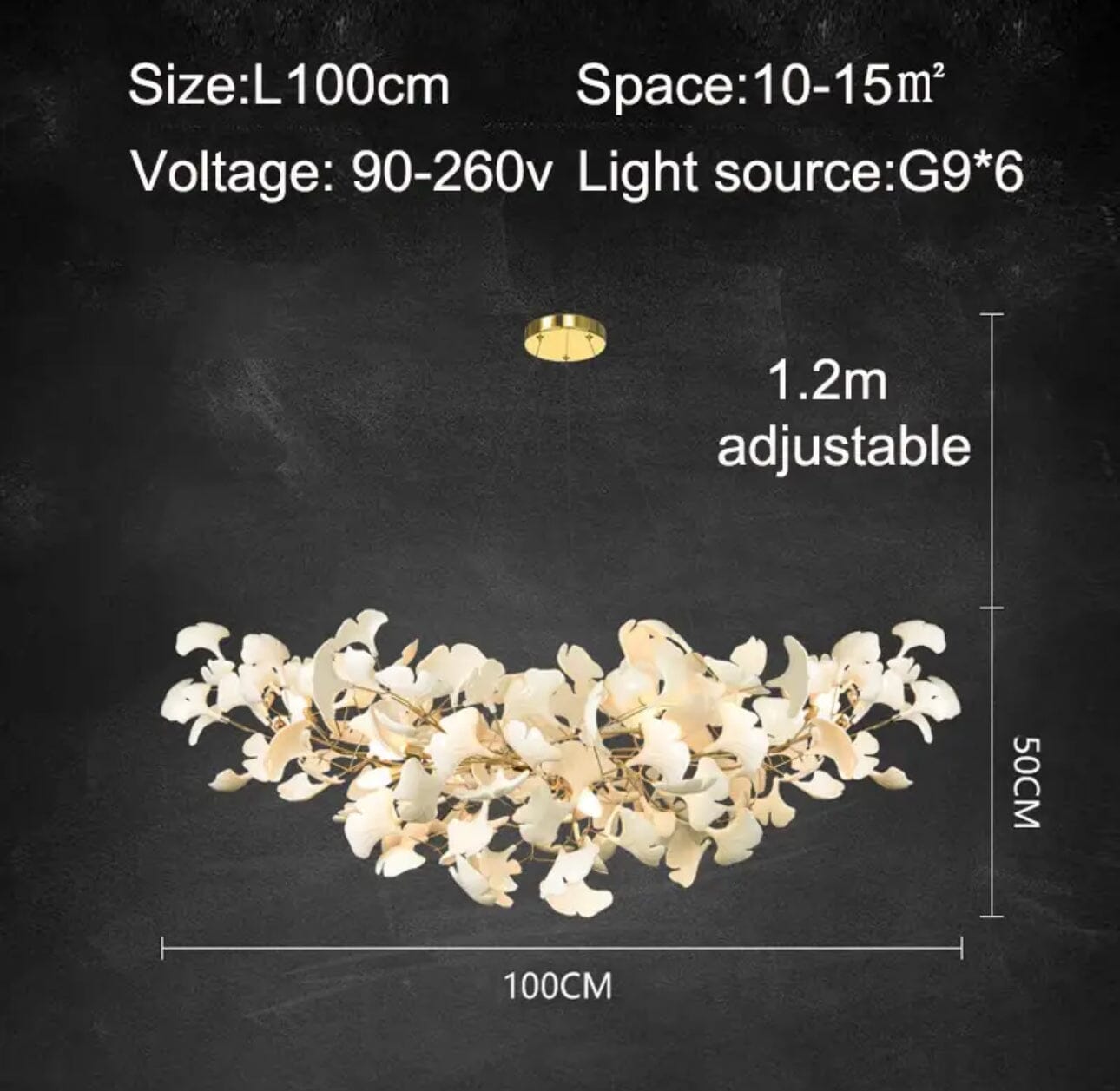 Lunsera Ceramic Petal Chandelier With Frosted Glass Finish OpalDwell