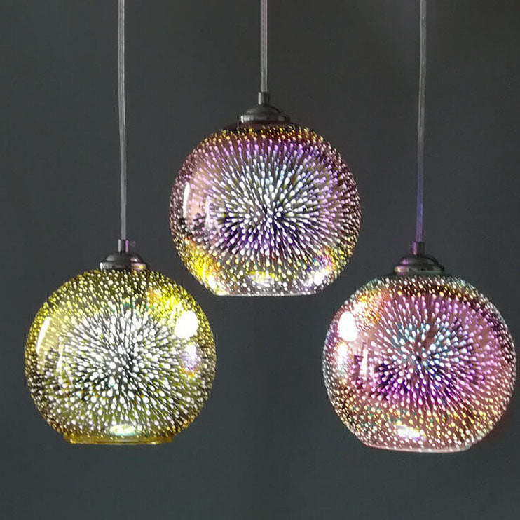 Prismora 3D Glass Dome Pendant Light - Colorful Modern - OpalDwell