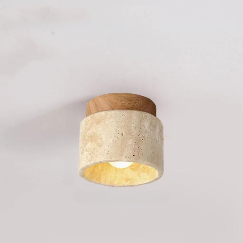 Elara Travertine Chandelier for Hallways and Staircases Modern Recessed Design - OpalDwell