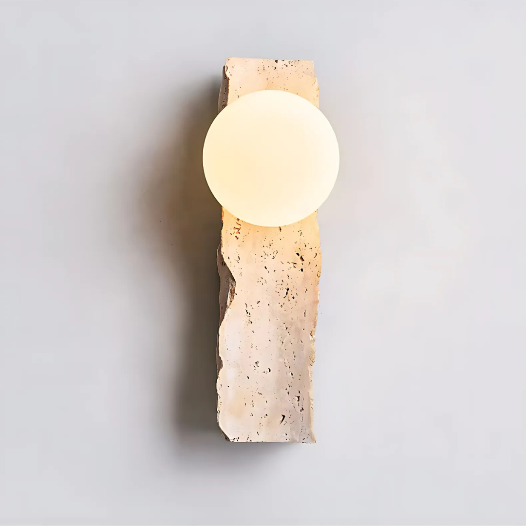 Orion Stone Wall Sconce Handcrafted G9 LED Lighting - OpalDwell