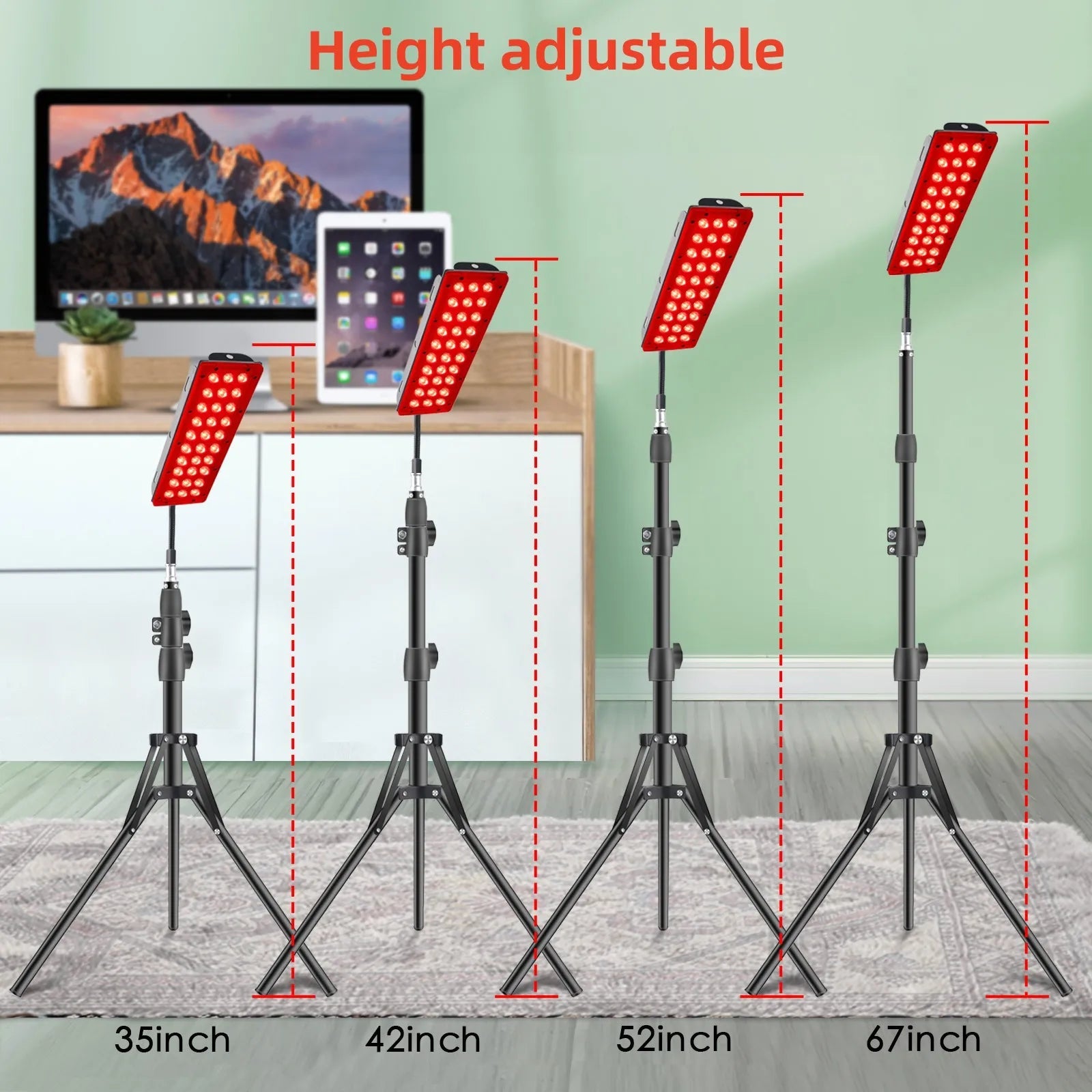 AstraLuma Floor Lamp Red and Infrared LED Therapy Light for Precise Treatments OpalDwell