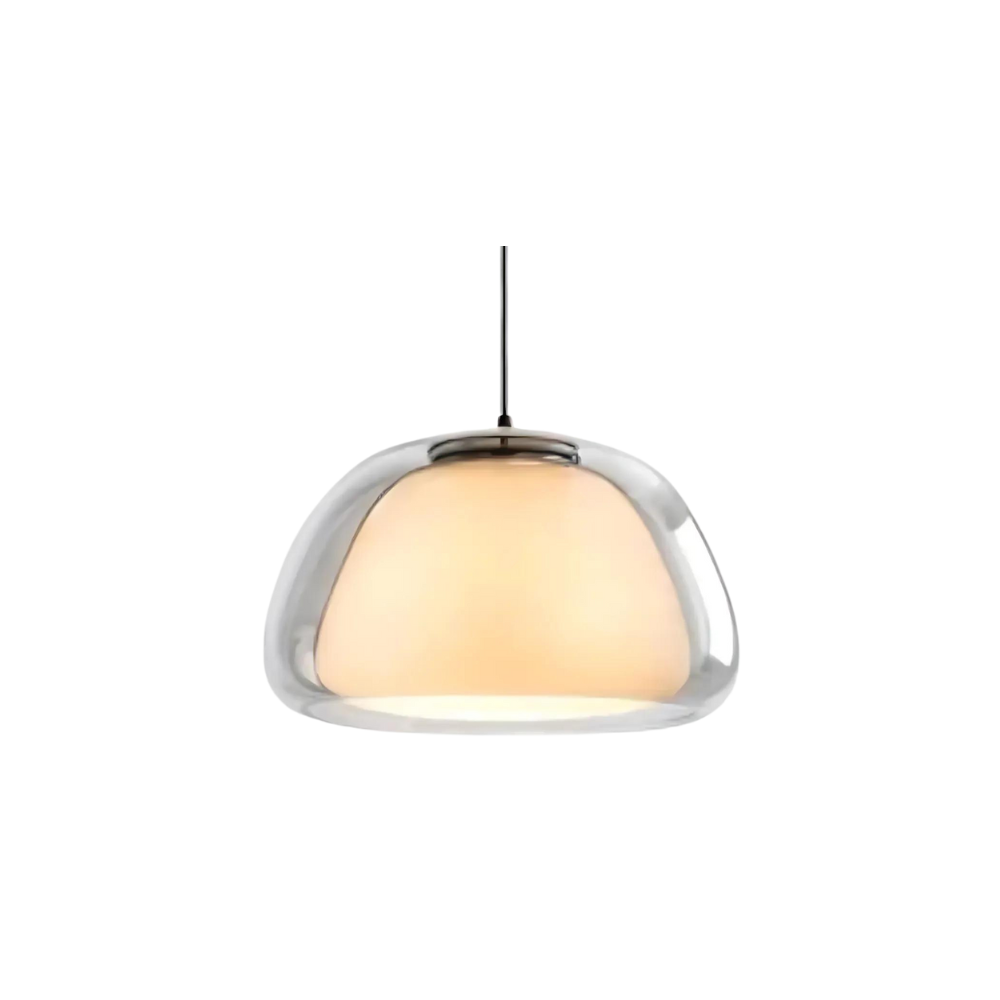 Luminex | Double Glass Dome Pendant Light With Soft Glow - OpalDwell