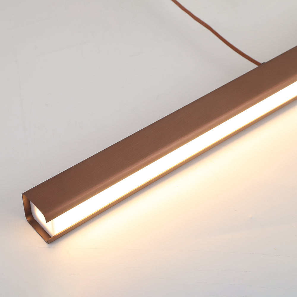 Nexis Linear Metal LED Pendant Light in Black and Brown OpalDwell
