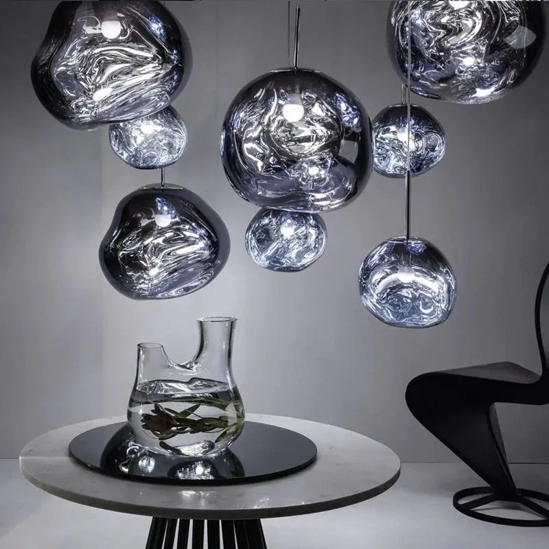 AstraLuma Lava Pendant Lights Four Color Glass Finish - OpalDwell