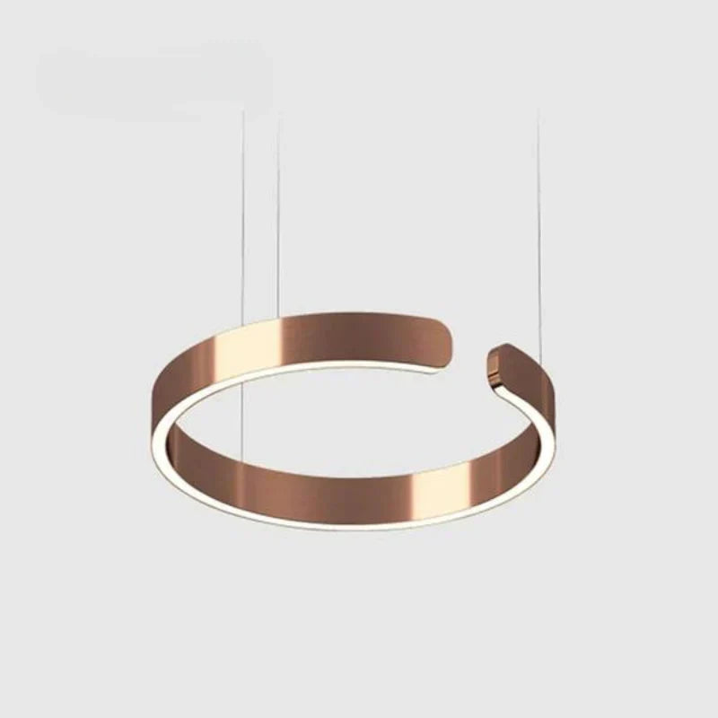 LyraHalo Round LED Pendant Light With Metal Construction For Living And Dining OpalDwell