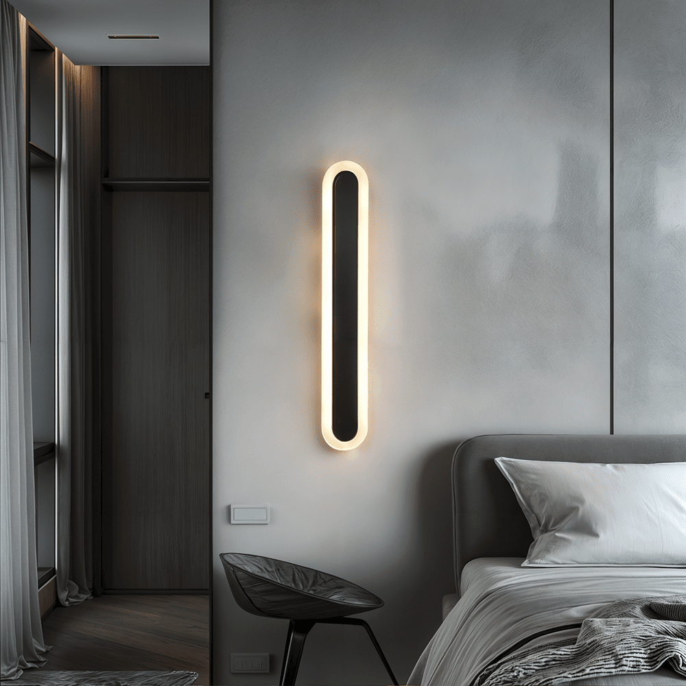 Ravelle Black Outdoor LED Wall Strip Light - OpalDwell