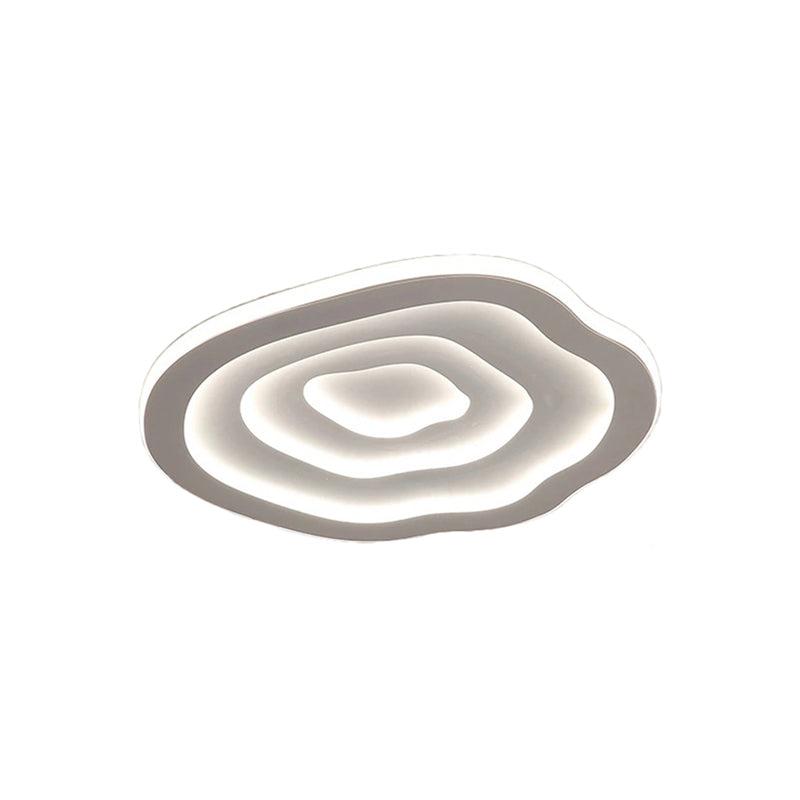 NovaLume Wavy Acrylic Modern Ceiling Light Warm White LED - OpalDwell