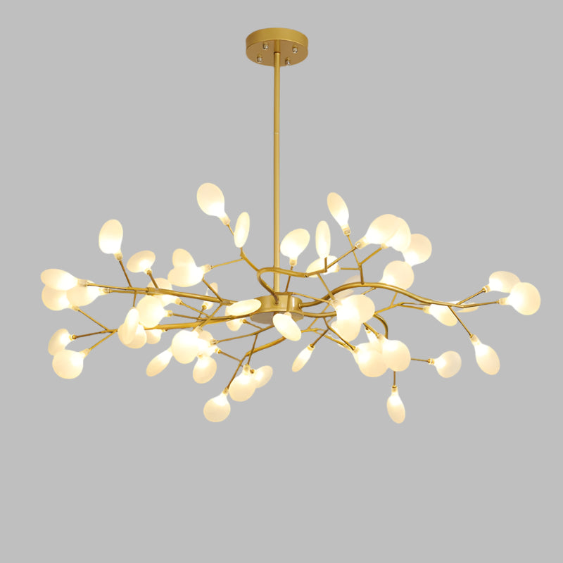 Lyra Branch LED Chandelier for Living and Dining Areas Minimalist Ceiling Light OpalDwell