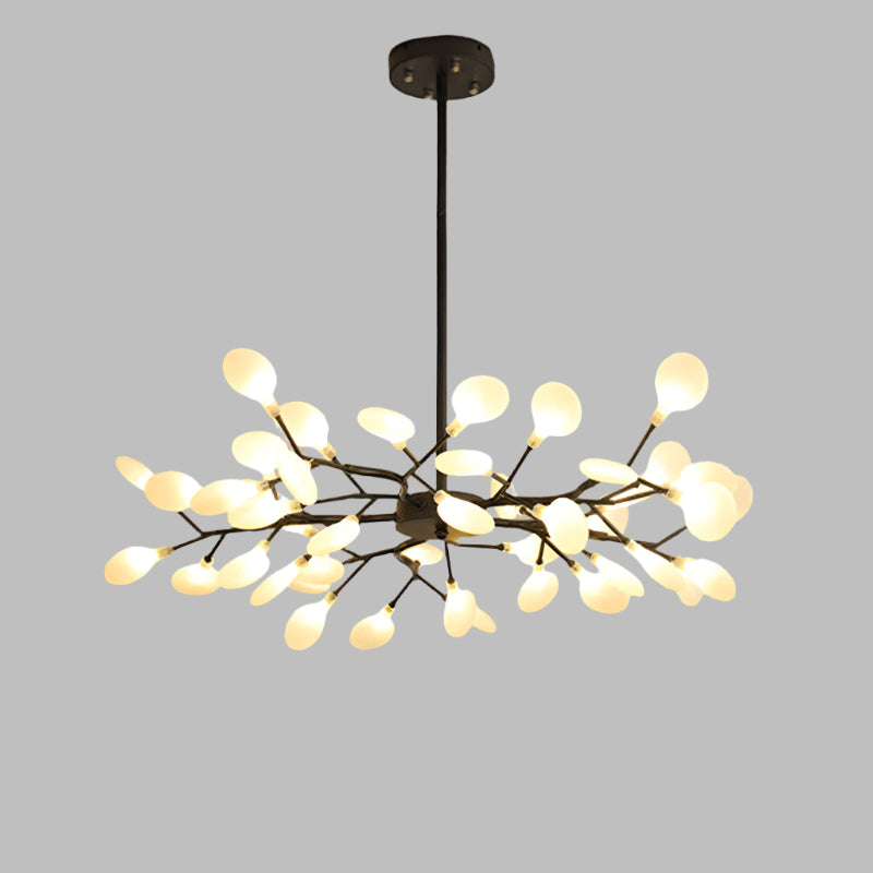 Lyra Branch LED Chandelier for Living and Dining Areas Minimalist Ceiling Light OpalDwell