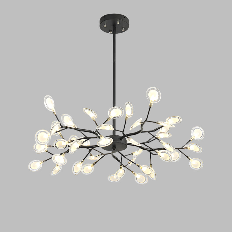 Lyra Branch LED Chandelier for Living and Dining Areas Minimalist Ceiling Light OpalDwell
