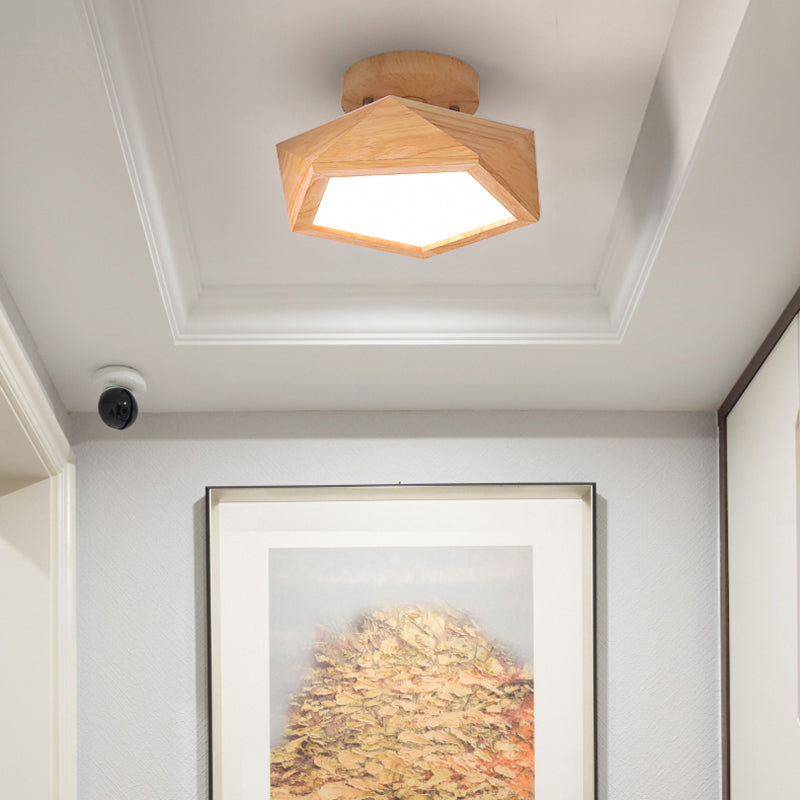 AureaHalo Recessed LED Ceiling Light with Wood Accents - OpalDwell