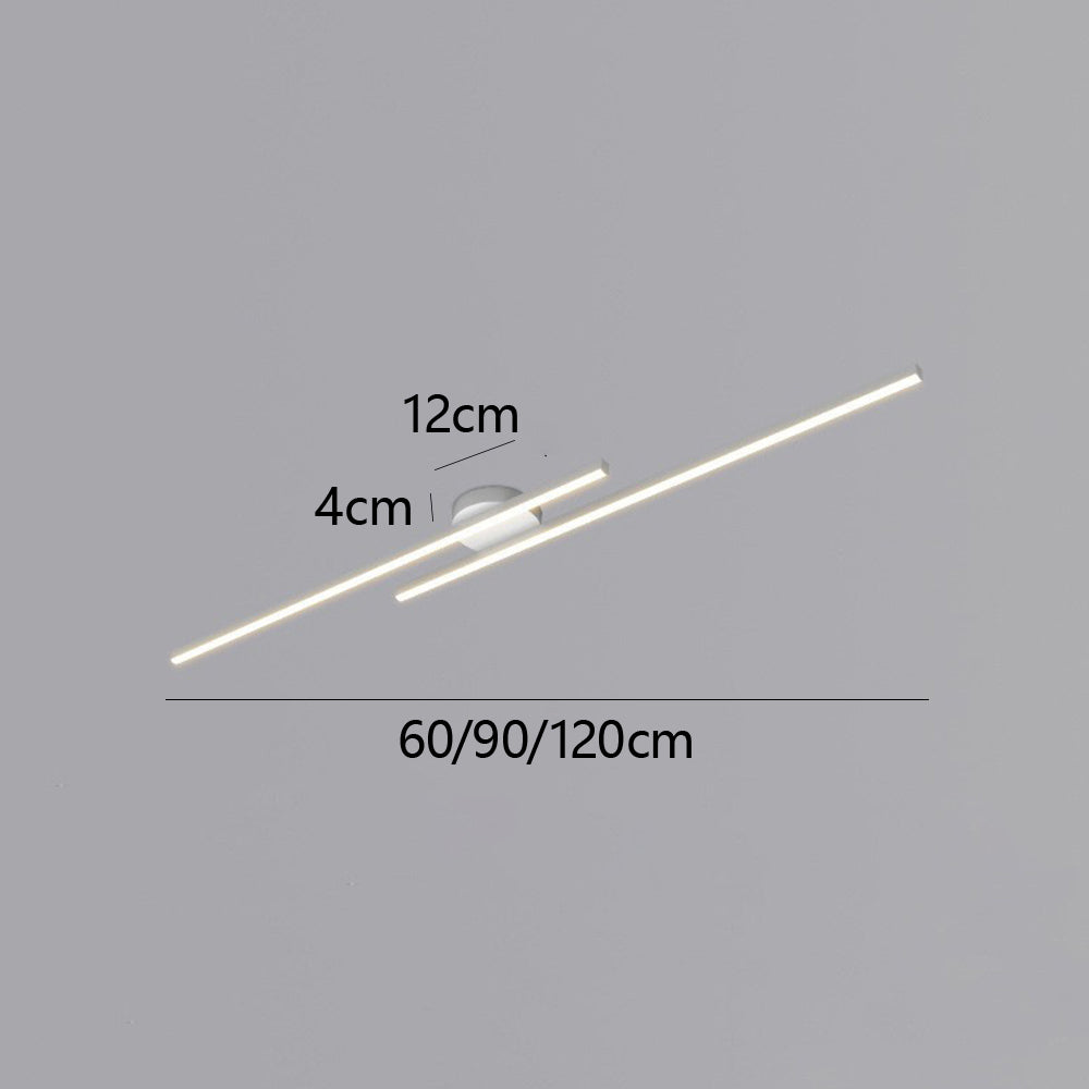 LumenVale Minimalist Aluminum LED Semi Flush Ceiling Light For Living Rooms OpalDwell