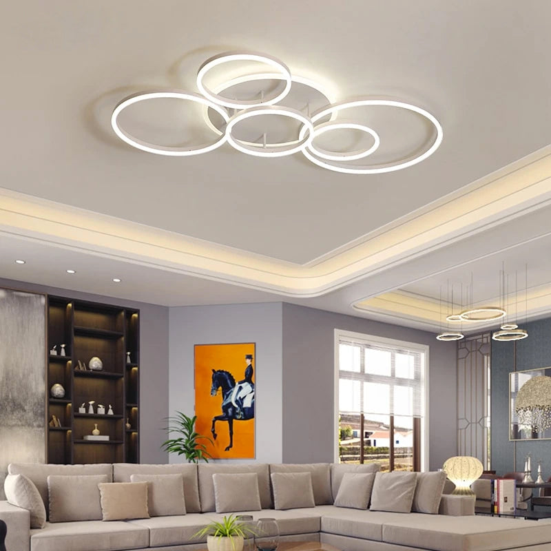 LunaRing LED Ceiling Light with Soft Tranquil Ambient Glow - OpalDwell