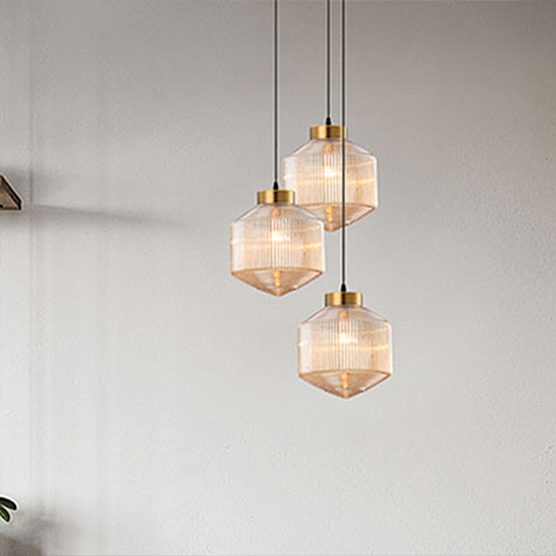 Quell Drum Pendant Lamp Modern Glass Pendant Light Glow - OpalDwell