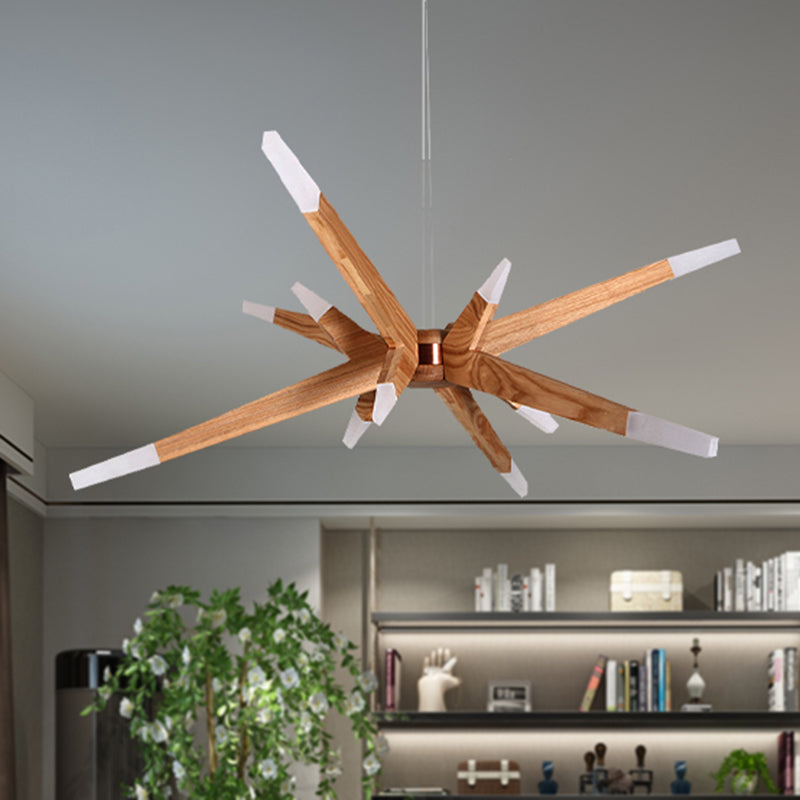 SylvaWood Wooden Chandelier with LED Ceiling Lighting - OpalDwell